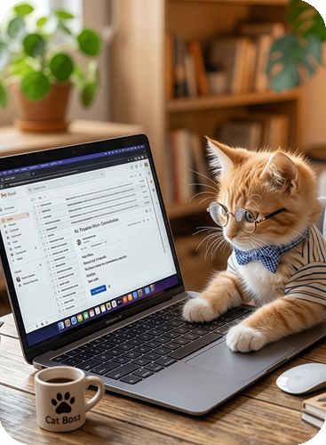 Gato en laptop